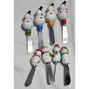 Jasco Mainstreet Collection Holiday‎ Spreaders Snowman Handles Festive Kitchen